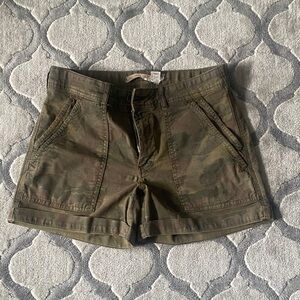 Anthropologie Olive Cargo Shorts